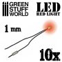 Led Red 1mm 10Pk 