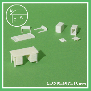1:50 Scale - Twin Desk