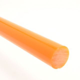 Acrylic Round Rod - 9mm Opaque Orange