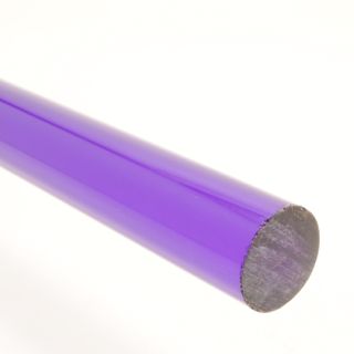 Acrylic Round Rod - 6mm Transparent Purple