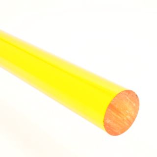 Acrylic Round Rod - 19mm Transparent Yellow
