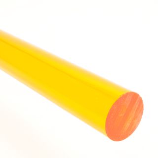 Acrylic Round Rod - 6mm Transparent Amber