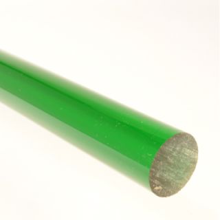 Acrylic Round Rod - 9mm Transparent Green