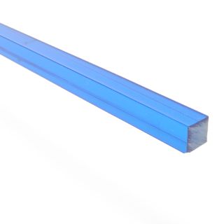 Square Rod - 9mm Transparent Blue