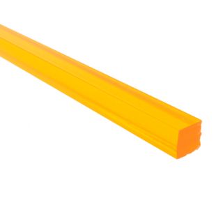 Square Rod - 6mm Transparent Amber