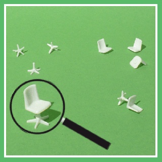 1:50 Scale - Pedestal Chair