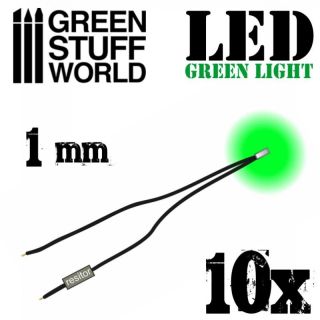 Led Green 1mm 10Pk