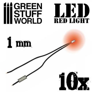 Led Red 1mm 10Pk