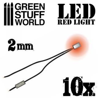 Led Red 2mm 10Pk