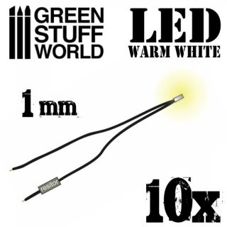 Led Warm White 1mm 10Pk