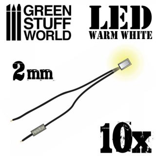 Led Warm White 2mm 10Pk